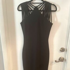 Dress the Population Black Midi Gwen Dress